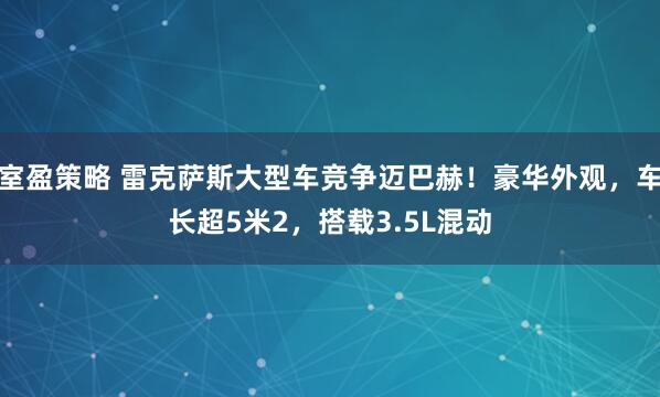 室盈策略 雷克萨斯大型车竞争迈巴赫！豪华外观，车长超5米2，搭载3.5L混动