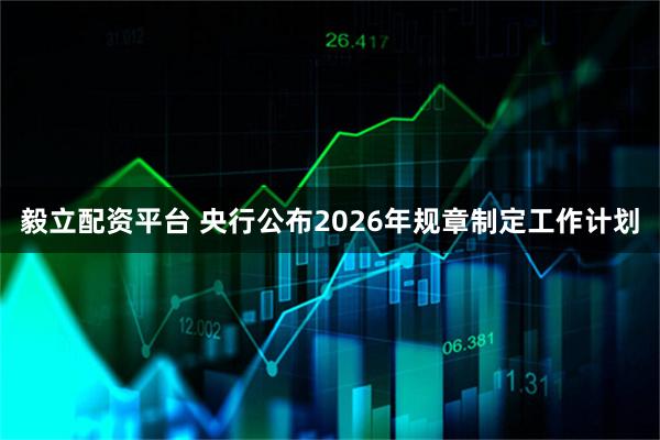毅立配资平台 央行公布2026年规章制定工作计划